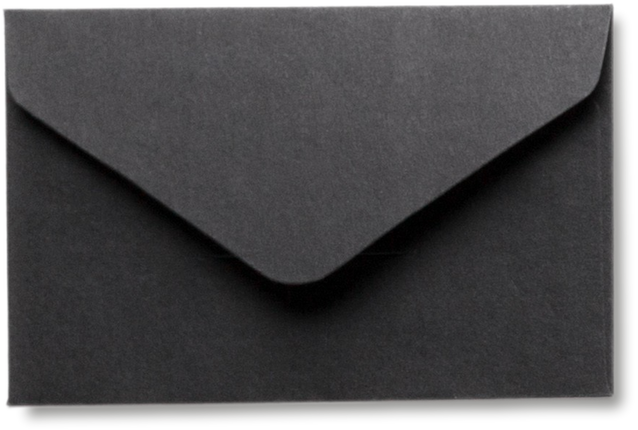 Enclosed Black Envelope Cutout